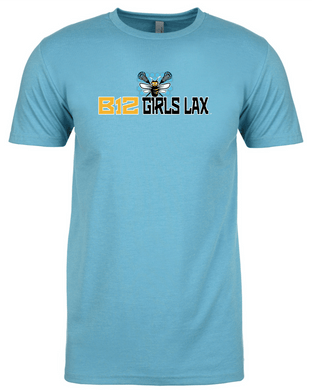 B12-LAX-485-2 - Next Level CVC Crew Tee - B12 Girls LAX Bee Logo