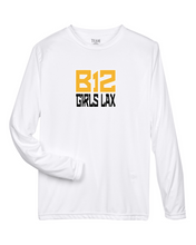 Load image into Gallery viewer, B12-LAX-624-4 - Team 365 Zone Performance Long-Sleeve T-Shirt - B12 Girls LAX Stack Logo