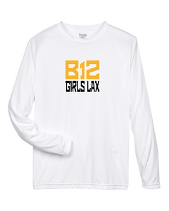 B12-LAX-624-4 - Team 365 Zone Performance Long-Sleeve T-Shirt - B12 Girls LAX Stack Logo