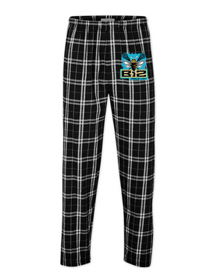 B12-LAX-702-1 - Boxercraft Men's Harley Flannel Pant with Pockets - B12 Girls LAX Bee Honeycomb Logo