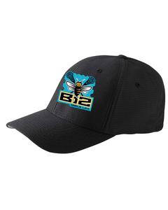 B12-LAX-902-1 - Flexfit Adult Cool and Dry Tricot Cap - B12 Girls LAX Bee Honeycomb Logo