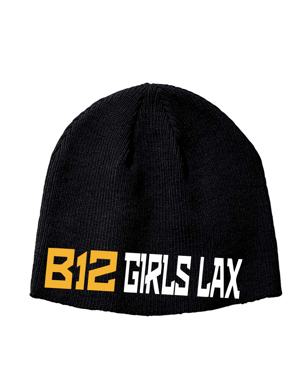 B12-LAX-906-3 - Big Accessories Knit Beanie - B12 Girls LAX Logo