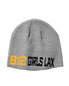 B12-LAX-906-3 - Big Accessories Knit Beanie - B12 Girls LAX Logo