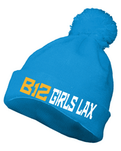 Load image into Gallery viewer, B12-LAX-907-3 - Augusta POM BEANIE - B12 Girls LAX Logo