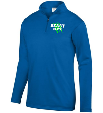 BEAST-LAX-101-3 - Augusta 1/4 Zip Wicking Fleece Pullover - BEAST Elite Logo