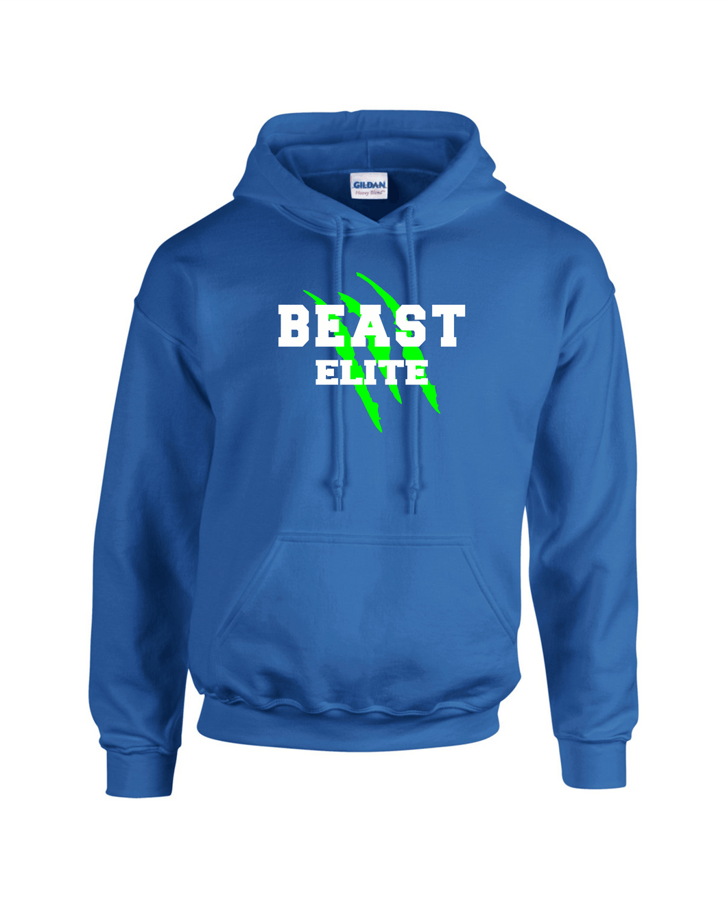 BEAST-LAX-303-3 - Gildan Adult Heavy Blend 8 oz., 50/50 Fleece Hoodie - BEAST Elite Logo