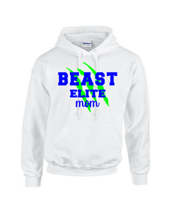 BEAST-LAX-303-4 - Gildan Adult Heavy Blend 8 oz., 50/50 Fleece Hoodie - BEAST Elite Mom Logo