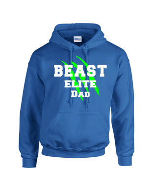 BEAST-LAX-303-5 - Gildan Adult Heavy Blend 8 oz., 50/50 Fleece Hoodie - BEAST Elite Dad Logo