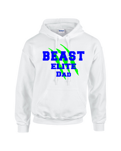 BEAST-LAX-303-5 - Gildan Adult Heavy Blend 8 oz., 50/50 Fleece Hoodie - BEAST Elite Dad Logo