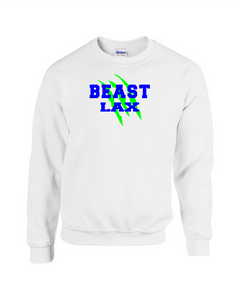 BEAST-LAX-304-2 - Gildan Adult Heavy Blend™ 50/50 Fleece Crew - BEAST LAX Logo
