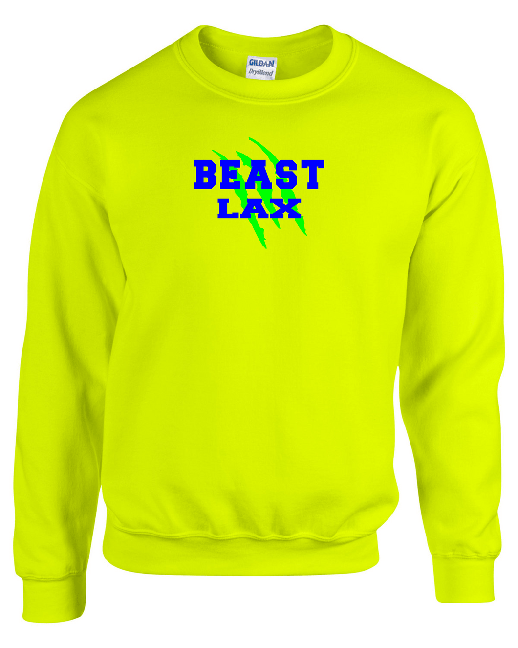 BEAST-LAX-304-2 - Gildan Adult Heavy Blend™ 50/50 Fleece Crew - BEAST LAX Logo