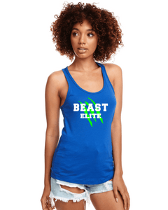 BEAST-LAX-516-3 - Next Level Ladies' Ideal Racerback Tank - BEAST Elite Logo