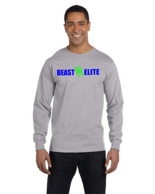 BEAST-LAX-518-1 - Gildan 5.5 oz., 50/50 Long-Sleeve T-Shirt - BEAST Elite Claws Logo