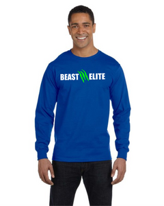 BEAST-LAX-518-1 - Gildan 5.5 oz., 50/50 Long-Sleeve T-Shirt - BEAST Elite Claws Logo