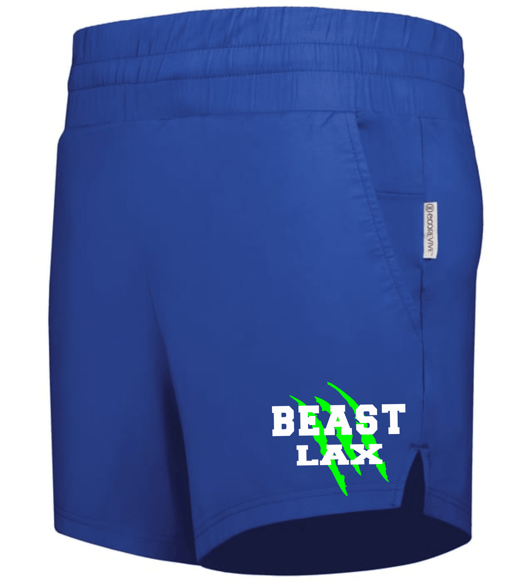 BEAST-LAX-728-2 - Holloway Ladies Ventura Soft Knit Shorts (5 Inch Inseam) - BEAST LAX Logo