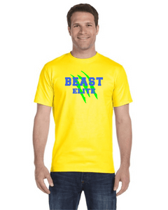 BEAST-LAX-517-3 - Gildan Adult 5.5 oz., 50/50 Short Sleeve T-Shirt - BEAST Elite Logo