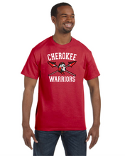 Load image into Gallery viewer, Item CHS-WIDE-522-1-Red - Gildan Adult 5.5 oz., 50/50 T-Shirt - Fear of the Spear Logo