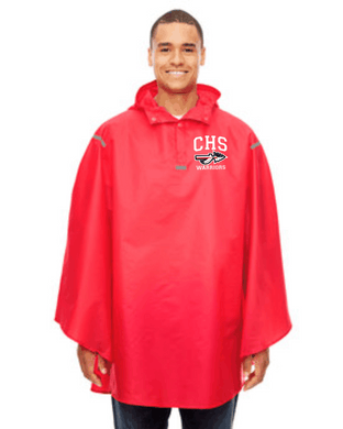 CHS-PTSA-460-3 - Team 365 Adult Zone Protect Packable Poncho -  CHS Tail Warriors Logo