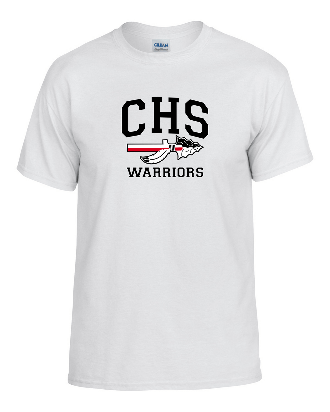 CHS-PTSA-481-3 - Gildan 5.5 oz., 50/50 Short Sleeve T-Shirt -  CHS Arrow Warriors Logo
