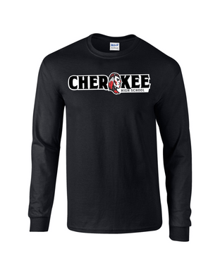 CHS-PTSA-482-1 - Gildan 5.5 oz., 50/50 Long Sleeve T-Shirt -  Cherokee High School Logo