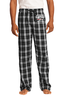 CHS-PTSA-723-3 - District Men's Flannel Plaid Pants - CHS Arrow Warriors Logo