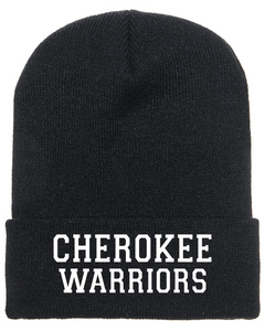 CHS-PTSA-915-5 - Yupoong Adult Cuffed Knit Beanie - Cherokee Warriors Logo