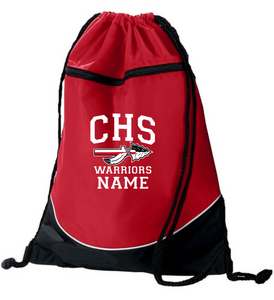CHS-PTSA-950-3 - Augusta Tri-Color Drawstring Backpack - CHS Arrow Warriors Logo & Personalized Name