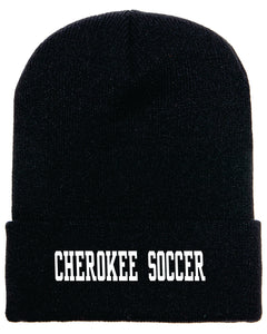 CHS-SOC-909 - Yupoong Adult Cuffed Knit Beanie - CHEROKEE SOCCER Logo