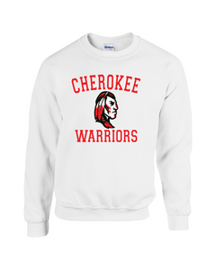 CHS-TRK-301-1 - Gildan Crew Neck Sweatshirt - Cherokee Warriors Head Logo