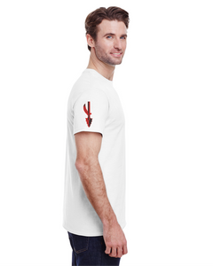 CHS-WIDE-515-1-White - Gildan Adult 5.5 oz., 50/50 T-Shirt - Fear of the Spear Logo