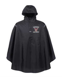 CHS-XC-460 - Team 365 Adult Zone Protect Packable Poncho - Cherokee Cross Country Logo