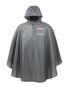 CHS-XC-460 - Team 365 Adult Zone Protect Packable Poncho - Cherokee Cross Country Logo
