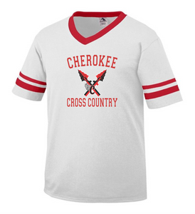 CHS-XC-510-2 - Augusta Sleeve Stripe Jersey - Cherokee Cross Country Logo