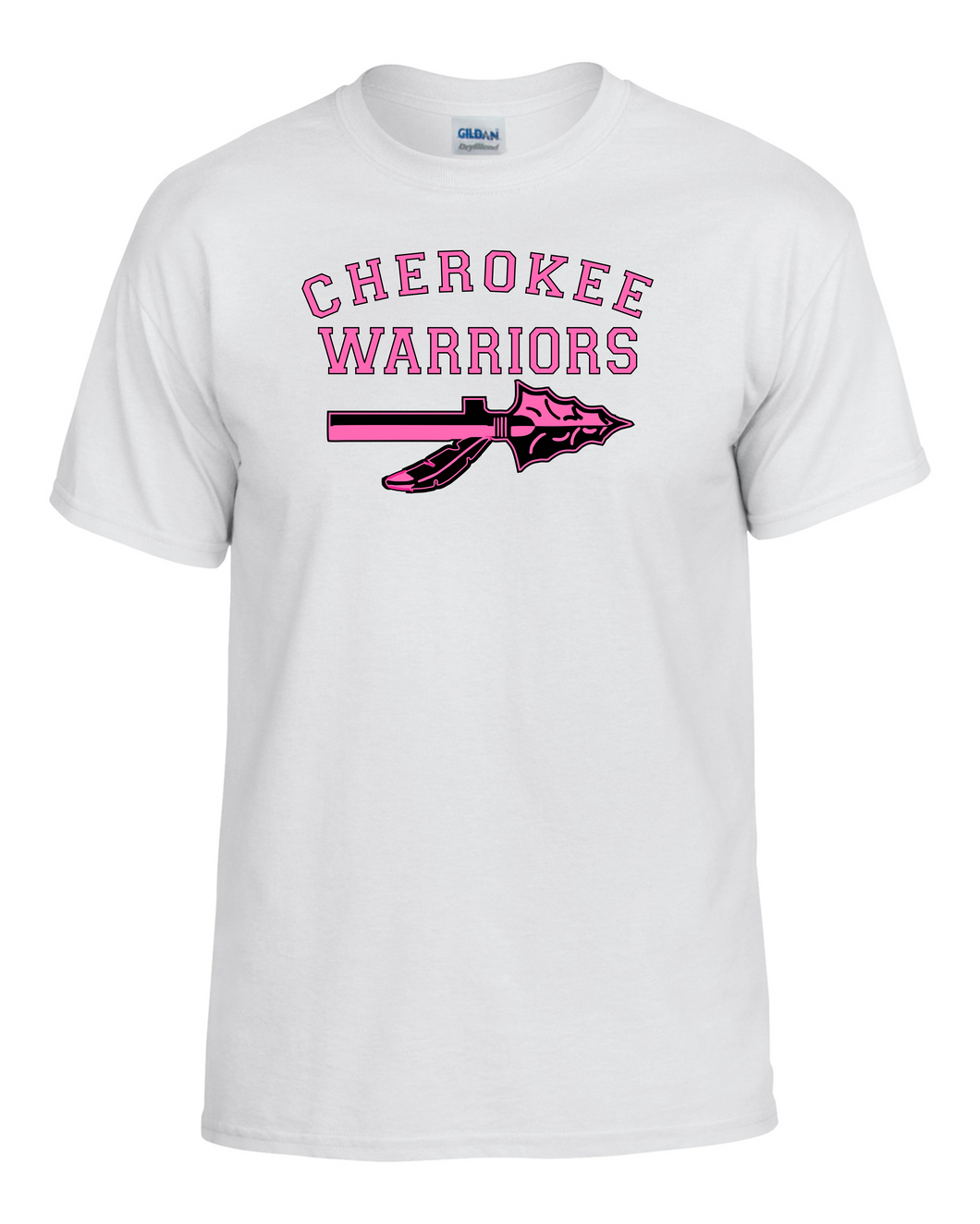 CHS-XC-531-8 - Gildan Adult 5.5 oz., 50/50 T-Shirt - CHS Fight Like A Warrior Logos