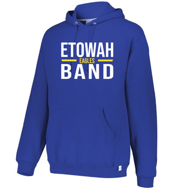ET-BND-106-2 - Russell Athletic Unisex Dri-Power Hoodie Sweatshirt - Etowah Band Eagles Logo