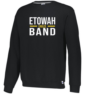 ET-BND-107-2 - Russell Athletic Unisex Dri-Power Crewneck Sweatshirt - Etowah Eagle Band Logo