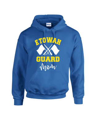 ET-BND-313-4B - Gildan Adult 8 oz., 50/50 Fleece Hoodie - Etowah Guard Mom Logo