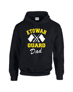 ET-BND-313-4C - Gildan Adult 8 oz., 50/50 Fleece Hoodie - Etowah Guard Dad Logo