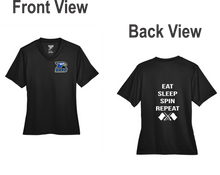 Load image into Gallery viewer, ET-BND-626-1-5 - Team 365 Ladies&#39; Zone Performance T-Shirt - Etowah Band &amp; Guard Spin Logos