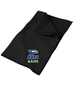 ET-BND-941-1 - Gildan Heavy Blend Fleece Stadium Blanket - Etowah Band Logo & Personalized Name