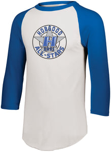 HG-AS-612-31 - Augusta Sportswear Baseball 3/4 Sleeve Jersey - Hobgood All-Star Baseball Logo