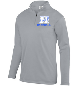 HG-BB-101-4 - Augusta 1/4 Zip Wicking Fleece Pullover - Hobgood H Baseball Logo