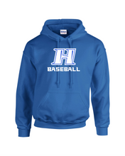 Load image into Gallery viewer, Item HG-BB-303-4 - Gildan-Hoodie - Hobgood H Baseball Logo