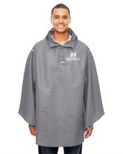 Load image into Gallery viewer, Item HG-BB-460-4 - Team 365 Adult Zone Protect Packable Poncho -  Hobgood H Baseball Logo