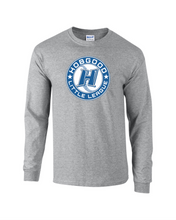 Load image into Gallery viewer, Item HG-BB-518-2 - Gildan 5.5 oz., 50/50 Long-Sleeve T-Shirt - Hobgood Baseball Logo