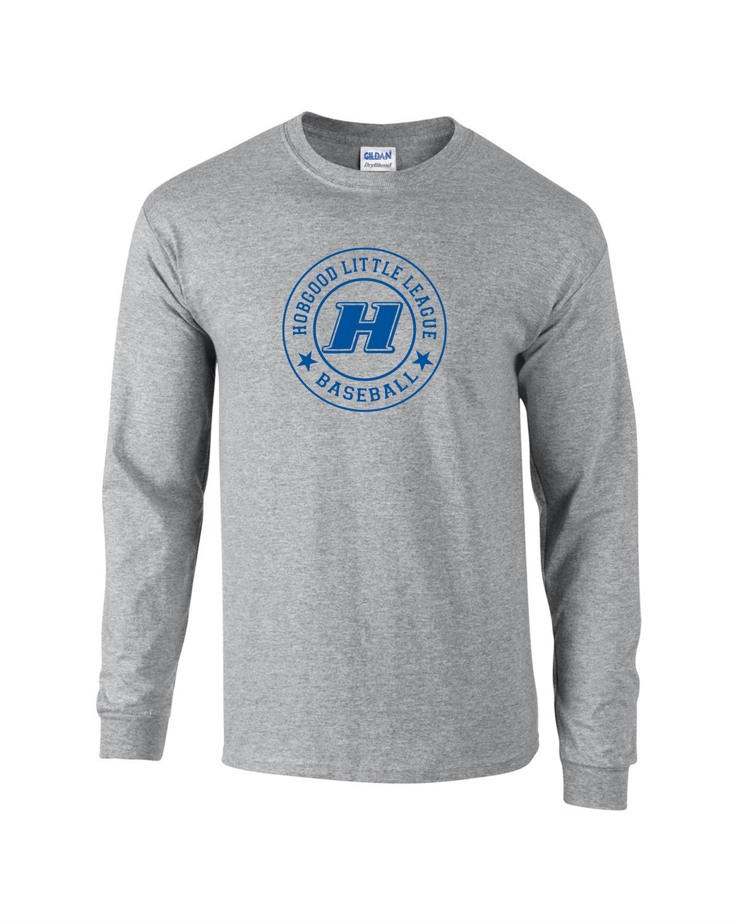 Item HG-BB-518-5 - Gildan 5.5 oz., 50/50 Long-Sleeve T-Shirt - Hobgood LLB-H Logo