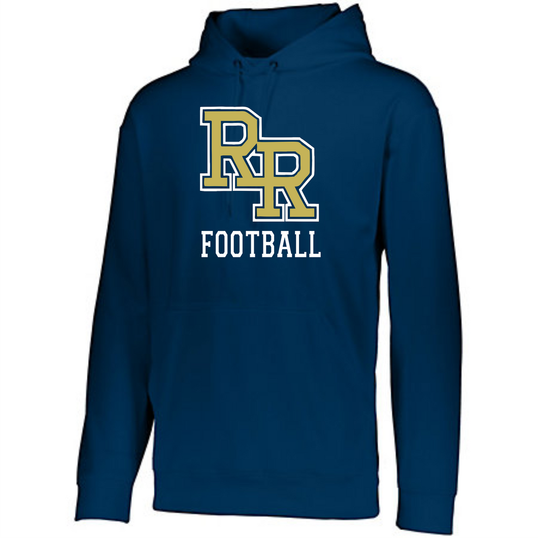 RR-FB-301-1 - Augusta Wicking Fleece Hooded Sweatshirt - RR Football Logo