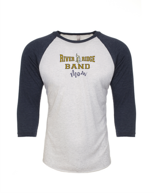 RR-BND-544-6 - Next Level Unisex Triblend 3/4-Sleeve Raglan - RR Band Mom Logo