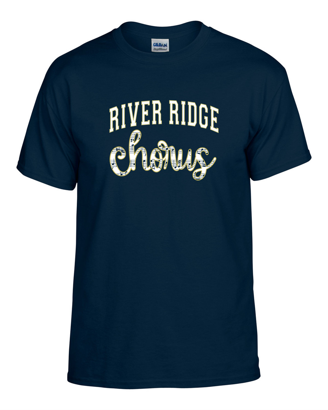 RR-CH-641-1 - Gildan 5.5 oz. 50/50 Short Sleeve T-Shirt -  River Ridge Chorus Logo