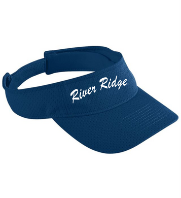 RR-FB-904-6 - Augusta Athletic Mesh Visor - River Ridge Script Logo